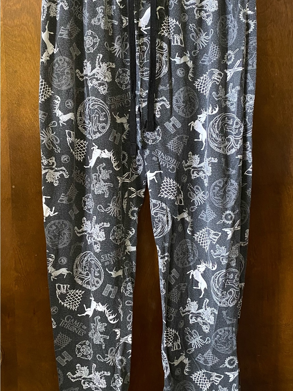 Game of Thrones Gray Printed Pajama Lounge Sweatpants with Houses Motif